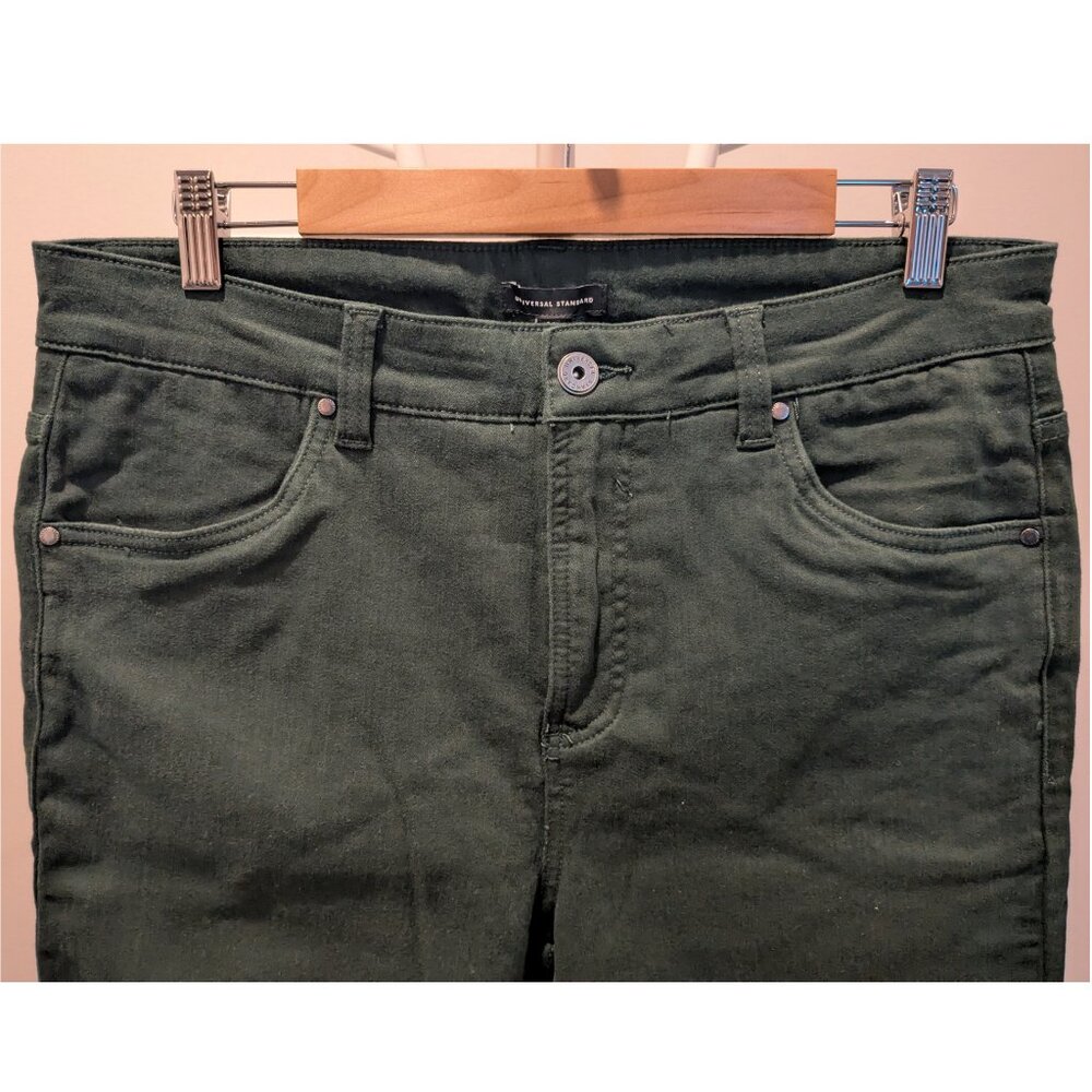 Seine High Rise Skinny Jeans Green 14 NWT - Picture 2 of 5